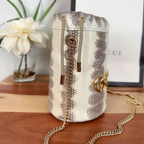 NWOT Gucci Snakeskin Mini Zumi Bucket Bag‎ - Picture 12 of 14